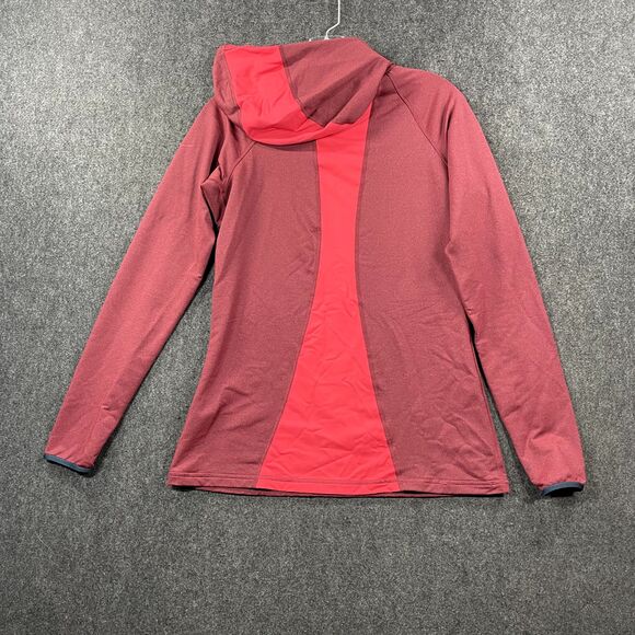 Nike Pro Stay Warm Compression Hoodie Women's Large Pink Red Pullover - Picture 6 of 7
